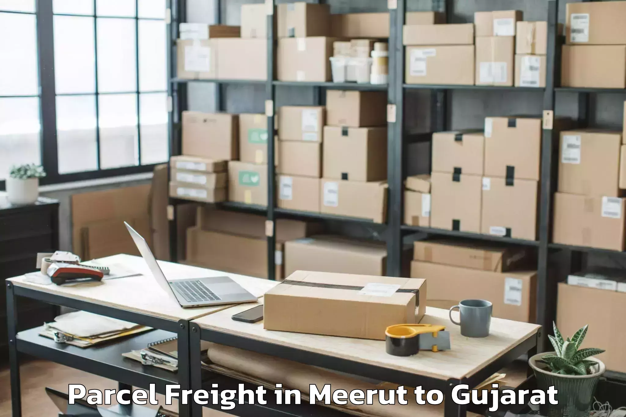 Quality Meerut to Amroli Parcel Freight